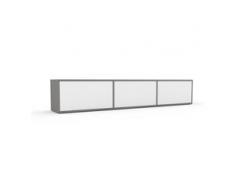 Holzregal Weiß - Skandinavisches Regal aus Holz: Schubladen in Weiß - 226 x 41 x 35 cm, Personalisierbar