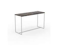 Beistelltisch Marmor, Brauner Emperador - Eleganter Nachttisch: Hochwertige Materialien, einzigartiges Design - 121 x 71 x...