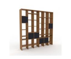 Holzregal Eiche - Skandinavisches Regal aus Holz: Türen in Anthrazit - 233 x 233 x 35 cm, Personalisierbar
