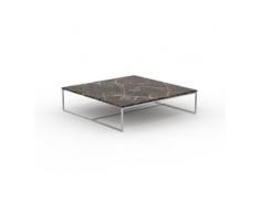 Beistelltisch Marmor, Brauner Emperador - Eleganter Nachttisch: Hochwertige Materialien, einzigartiges Design - 121 x 31 x...