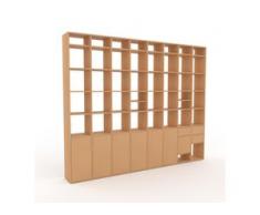 Aktenregal Buche - Büroregal: Schubladen in Buche & Türen in Buche - Hochwertige Materialien - 310 x 253 x 35 cm,...