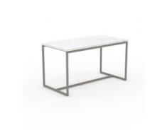 Beistelltisch Marmor, Weißer Carrara - Eleganter Nachttisch: Hochwertige Materialien, einzigartiges Design - 81 x 46 x 42...