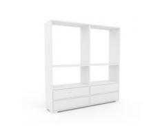 Regalsystem Weiß - Flexibles Regalsystem: Schubladen in Weiß - Hochwertige Materialien - 152 x 158 x 35 cm, Komplett anpassbar