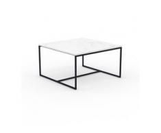 Beistelltisch Marmor, Weißer Carrara - Eleganter Nachttisch: Hochwertige Materialien, einzigartiges Design - 81 x 46 x 81...