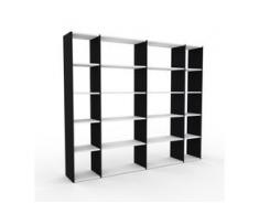 Regalsystem Schwarz - Flexibles Regalsystem: Hochwertige Qualität, einzigartiges Design - 229 x 195 x 35 cm, Komplett anpassbar