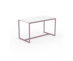 Beistelltisch Marmor, Weißer Carrara - Eleganter Nachttisch: Hochwertige Materialien, einzigartiges Design - 81 x 46 x 42...