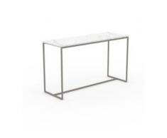 Beistelltisch Marmor, Weißer Carrara - Eleganter Nachttisch: Hochwertige Materialien, einzigartiges Design - 121 x 71 x 42...