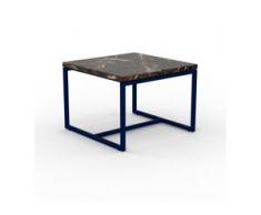 Beistelltisch Marmor, Brauner Emperador - Eleganter Nachttisch: Hochwertige Materialien, einzigartiges Design - 42 x 31 x 42...