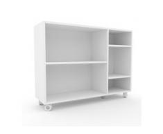 Aktenregal Weiß - Flexibles Büroregal: Hochwertige Qualität, einzigartiges Design - 116 x 87 x 35 cm, konfigurierbar