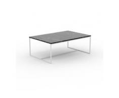 Beistelltisch Marmor, Schwarzer Marquina - Eleganter Nachttisch: Hochwertige Materialien, einzigartiges Design - 121 x 46 x...
