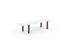 Designer Esstisch Massivholz Weiß - Individueller Designer-Massivholztisch: Einzigartiges Design - 320 x 76 x 90 cm, Modular