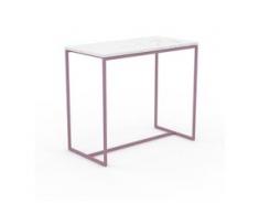 Beistelltisch Marmor, Weißer Carrara - Eleganter Nachttisch: Hochwertige Materialien, einzigartiges Design - 81 x 71 x 42...