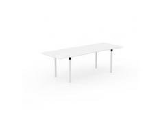 Designer Esstisch Massivholz Weiß - Individueller Designer-Massivholztisch: Einzigartiges Design - 240 x 75 x 90 cm, Modular