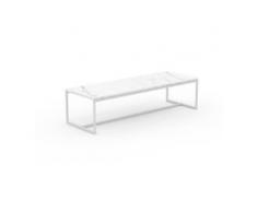 Beistelltisch Marmor, Weißer Carrara - Eleganter Nachttisch: Hochwertige Materialien, einzigartiges Design - 121 x 31 x 42...