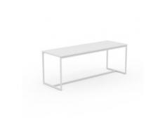 Beistelltisch Weiß - Eleganter Nachttisch: Hochwertige Materialien, einzigartiges Design - 121 x 46 x 42 cm, Komplett anpassbar