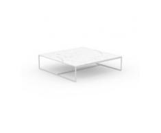 Beistelltisch Marmor, Weißer Carrara - Eleganter Nachttisch: Hochwertige Materialien, einzigartiges Design - 121 x 31 x 121...
