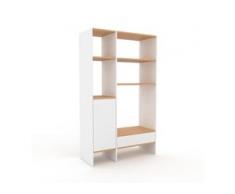 Regalsystem Weiß - Regalsystem: Schubladen in Weiß & Türen in Weiß - Hochwertige Materialien - 116 x 195 x 47 cm,...