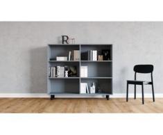 Regalsystem Grau - Flexibles Regalsystem: Hochwertige Qualität, einzigartiges Design - 152 x 130 x 35 cm, Komplett anpassbar