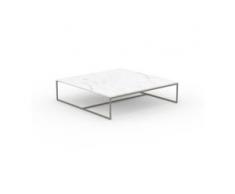 Beistelltisch Marmor, Weißer Carrara - Eleganter Nachttisch: Hochwertige Materialien, einzigartiges Design - 121 x 31 x 121...