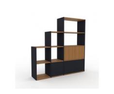Regalsystem Anthrazit - Flexibles Regalsystem: Türen in Anthrazit - Hochwertige Materialien - 154 x 157 x 35 cm, Komplett...