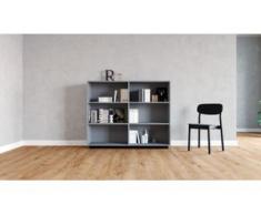 Regalsystem Grau - Flexibles Regalsystem: Hochwertige Qualität, einzigartiges Design - 152 x 124 x 35 cm, Komplett anpassbar