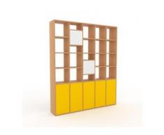 Aktenregal Buche - Flexibles Büroregal: Türen in Gelb - Hochwertige Materialien - 195 x 233 x 35 cm, konfigurierbar