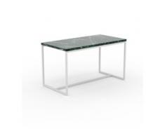 Beistelltisch Marmor, Grüner Guatemala - Eleganter Nachttisch: Hochwertige Materialien, einzigartiges Design - 81 x 46 x 42...