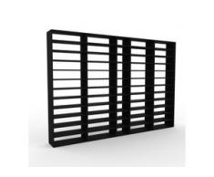 Bibliotheksregal Schwarz - Individuelles Regal für Bibliothek: Einzigartiges Design - 339 x 233 x 35 cm, konfigurierbar