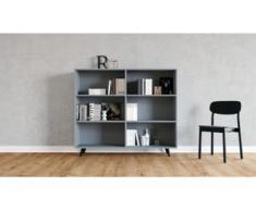 Regalsystem Grau - Flexibles Regalsystem: Hochwertige Qualität, einzigartiges Design - 152 x 130 x 35 cm, Komplett anpassbar