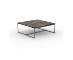 Beistelltisch Marmor, Brauner Emperador - Eleganter Nachttisch: Hochwertige Materialien, einzigartiges Design - 81 x 31 x 81...