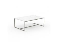 Beistelltisch Marmor, Weißer Carrara - Eleganter Nachttisch: Hochwertige Materialien, einzigartiges Design - 121 x 46 x 81...