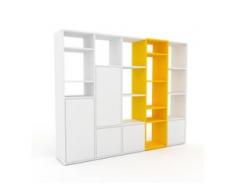 Regalsystem Weiß - Flexibles Regalsystem: Türen in Weiß - Hochwertige Materialien - 195 x 157 x 35 cm, Komplett anpassbar