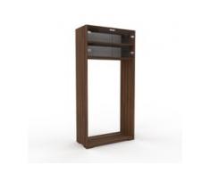 Vitrine Kristallglas klar - Moderne Glasvitrine: Türen in Kristallglas klar - Hochwertige Materialien - 77 x 158 x 35 cm,...