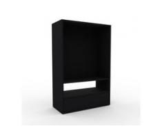Regalsystem Schwarz - Flexibles Regalsystem: Schubladen in Schwarz - Hochwertige Materialien - 77 x 118 x 35 cm, Komplett...