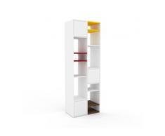 Regalsystem Weiß - Flexibles Regalsystem: Türen in Weiß - Hochwertige Materialien - 79 x 233 x 47 cm, Komplett anpassbar