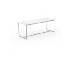 Beistelltisch Marmor, Weißer Carrara - Eleganter Nachttisch: Hochwertige Materialien, einzigartiges Design - 121 x 46 x 42...