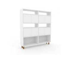 Aktenregal Weiß - Flexibles Büroregal: Türen in Weiß - Hochwertige Materialien - 152 x 168 x 35 cm, konfigurierbar