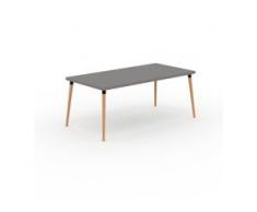 Designer Esstisch Massivholz Grau - Individueller Designer-Massivholztisch: Einzigartiges Design - 180 x 75 x 90 cm, Modular