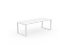 Designer Esstisch Massivholz Weiß - Individueller Designer-Massivholztisch: Einzigartiges Design - 220 x 75 x 90 cm, Modular