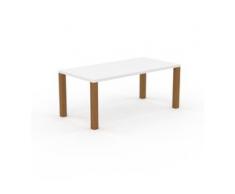 Designer Esstisch Massivholz Weiß - Individueller Designer-Massivholztisch: Einzigartiges Design - 180 x 76 x 90 cm, Modular