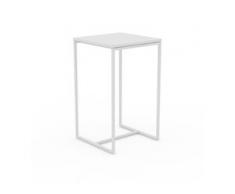 Beistelltisch Weiß - Eleganter Nachttisch: Hochwertige Materialien, einzigartiges Design - 42 x 71 x 42 cm, Komplett anpassbar