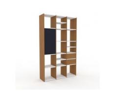 Regalsystem Eiche - Regalsystem: Schubladen in Eiche & Türen in Anthrazit - Hochwertige Materialien - 118 x 195 x 35 cm,...