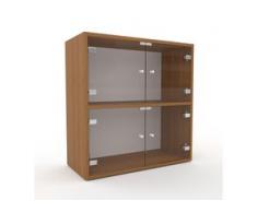 Vitrine Kristallglas klar - Moderne Glasvitrine: Türen in Kristallglas klar - Hochwertige Materialien - 77 x 80 x 35 cm,...