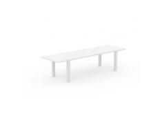 Designer Esstisch Massivholz Weiß - Individueller Designer-Massivholztisch: Einzigartiges Design - 300 x 76 x 90 cm, Modular