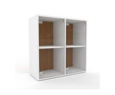 Vitrine Kristallglas klar - Moderne Glasvitrine: Türen in Kristallglas klar - Hochwertige Materialien - 79 x 80 x 35 cm,...
