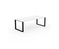 Designer Esstisch Massivholz Weiß - Individueller Designer-Massivholztisch: Einzigartiges Design - 220 x 75 x 90 cm, Modular