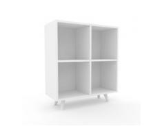 Aktenregal Weiß - Flexibles Büroregal: Hochwertige Qualität, einzigartiges Design - 79 x 91 x 35 cm, konfigurierbar