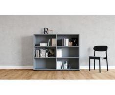 Regalsystem Grau - Flexibles Regalsystem: Hochwertige Qualität, einzigartiges Design - 152 x 120 x 35 cm, Komplett anpassbar