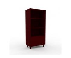 Aktenregal Burgundrot - Flexibles Büroregal: Türen in Burgundrot - Hochwertige Materialien - 77 x 168 x 47 cm, konfigurierbar