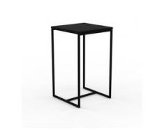 Beistelltisch Schwarz - Eleganter Nachttisch: Hochwertige Materialien, einzigartiges Design - 42 x 71 x 42 cm, Komplett...